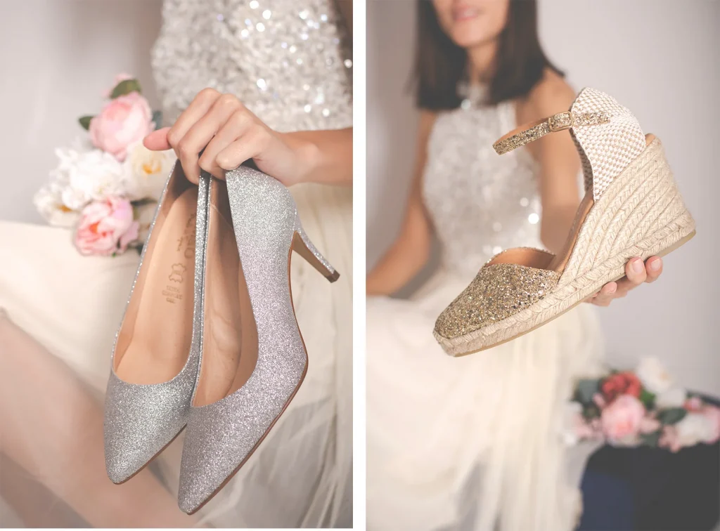 Zapato y Sandalia de esparto para novia